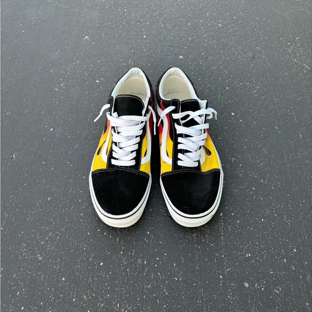 Vans Old Skool Flames Skateboarding Shoes Size 10